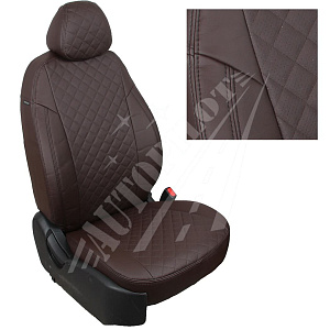 Авточехлы Toyota RAV IV (CA40) 2012-2019 (экокожа) шоколад+шоколад  АВТОПИЛОТ