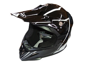Шлем кроссовый YM-211 "YAMAPA", черно-белый, черно-розовый, детский